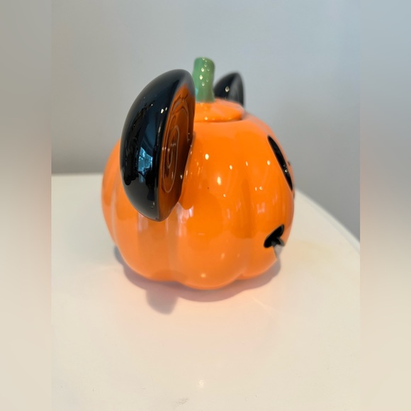 DISNEY Mickey Mouse HALLOWEEN Pumpkin Votive Candle Holder Tea Light Ceramic - Picture 4 of 4